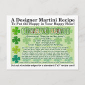 Shillelagh St. Patrick's Day Martini Recette Carte (Devant)