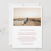 Shiloh Desert Roos Roze Modern Elegant Huwelijk Save The Date (Achterkant)