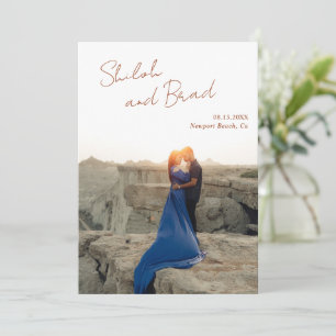 Shiloh koper moderne elegante bruiloft save the date