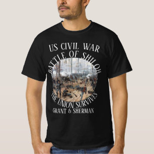 SHILOH US BURGEROORLOG GRANT & SHERMAN T-SHIRT