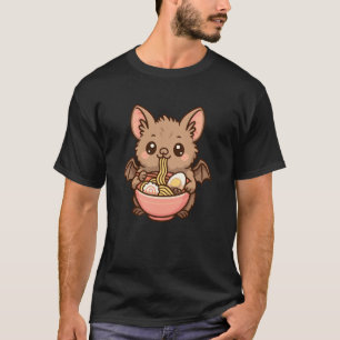 Shimano Snorbaardvleermuis Eet Ramen Noedels Kawai T-shirt