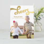 Shimmer Cheers Holiday-fotokaarten Feestdagenkaart (Staand voorkant)