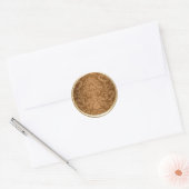 Shimmer Damask Gold Envelope Seal Ronde Sticker (Envelop)