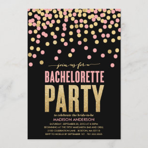 SHIMMER EN SHINE   INVITATIE BACHELORETTE PARTIJ KAART