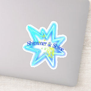 Shimmer en Shine Neon Star en Green Paint Splash Sticker