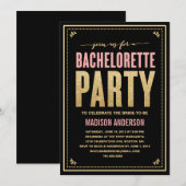 SHIMMER EN SPARKLE | INVITATIE BACHELORETTE PARTIJ KAART (Voorkant / Achterkant)