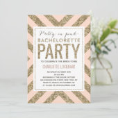 Shimmer glamour | Bachelorette Party Invitation (Debout devant)