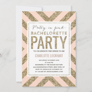 Shimmer glamour   Bachelorette Party Invitation