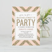 Shimmer glamour | Bachelorette Party Invitation (Debout devant)