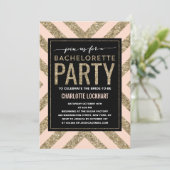 Shimmer glamour | Bachelorette Party Invitation (Debout devant)