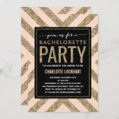 Shimmer glamour | Bachelorette Party Invitation (Devant / Derrière)