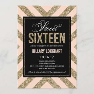 Shimmer glamour   Invitation Sweet sixteen Party