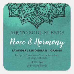 Shimmer Mandala Turquoise Blend Étiquettes