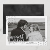 Shimmer moderne | Carte photo de vacances (Devant / Derrière)