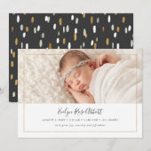 Shimmer Photo Birth Announement Aankondiging (Voorkant / Achterkant)