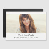 Shimmer Photo Graduation Magnet Faire-part (Devant / Derrière)
