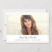 Shimmer Photo Graduation Magnet Faire-part (Recto)