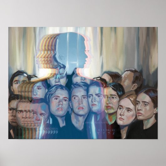 Shimmer Silhouette Poster Print Wandkunst (Voorkant)