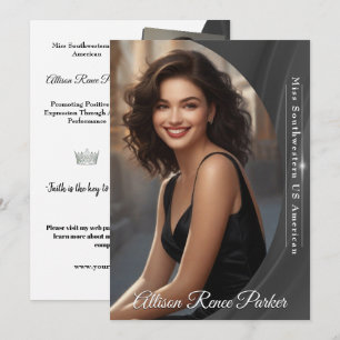 Shimmer Slate Autograph Kaart voor Pageants