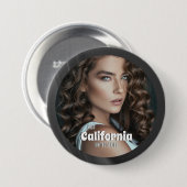 Shimmer Slate Pageant Button (Voorkant /achterkant)