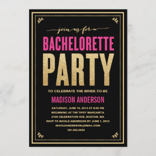 SHIMMER & SPARKLE   BACHELORETTE INVITATION PARTI