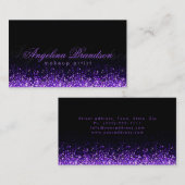 Shimmerger Maquillage violet Artiste Damask Carte  (Devant / Derrière)