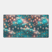 Shimmering Aquamarine Diamond Celestial Moon Bureaumat (Voorkant)