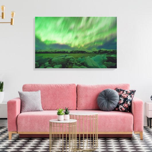 Shimmering Aurora Canvas Afdruk (Insitu (Woonkamer))