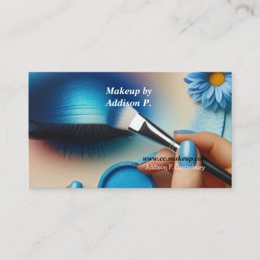 Shimmering Blue Eye Shadow Make-up Visitekaartje (Voorkant)