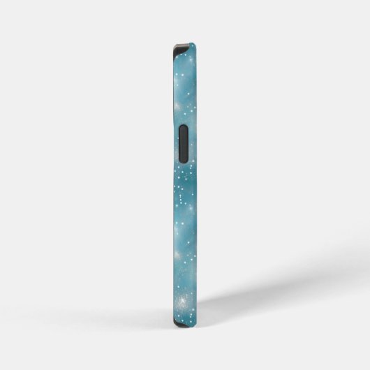 Shimmering Blue Sparkly Design iPhone Hoesje (Rechterkant)