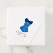 Shimmering Blue Velvet Debutante Bedankjes Labels (In situ)