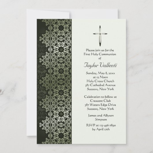 Shimmering Border Invitation Kaart (Voorkant)