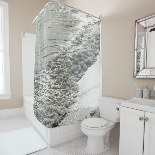 Shimmering Caribbean Ocean Glam 1 Douchegordijn (In situ)