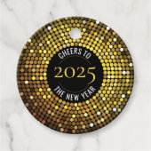 Shimmering Circle verlicht oudejaarsavond Bedankjes Labels (Voorkant)