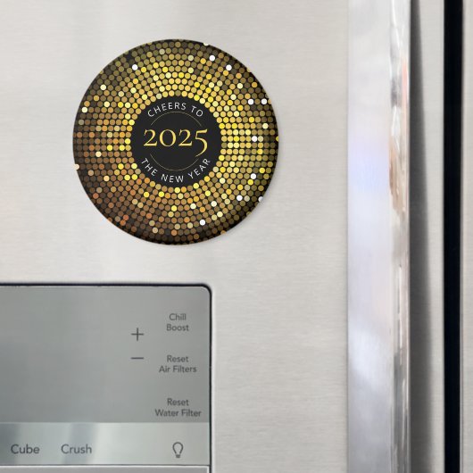 Shimmering Circle verlicht oudejaarsavond Magneet (Insitu (Koelkast))