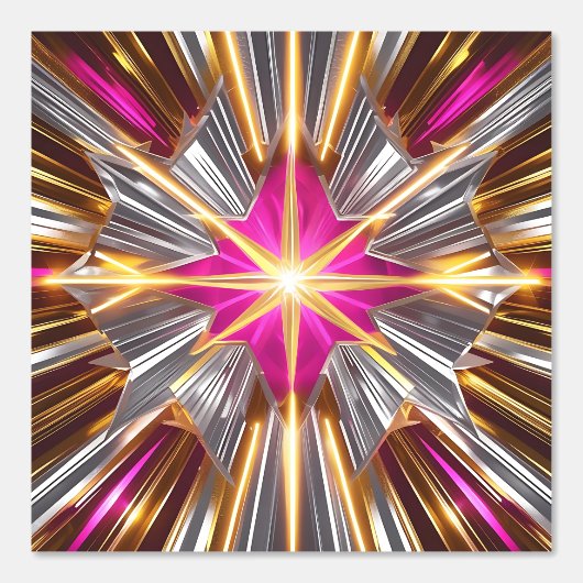 Shimmering Disco Star Burst Zelfklevend Behang (Voorkant)
