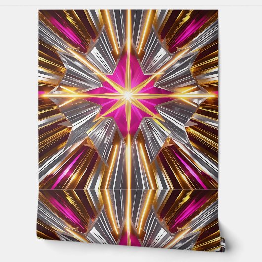 Shimmering Disco Star Burst Zelfklevend Behang (Afrollen)