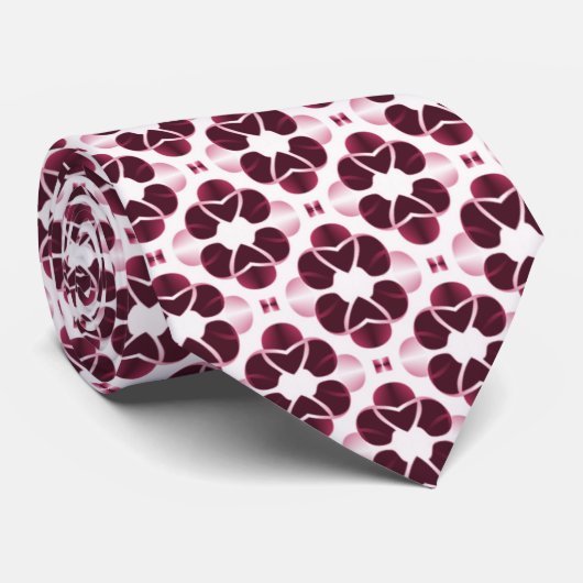 Shimmering Glam Stropdas, Bourgogne Stropdas (Opgerold)