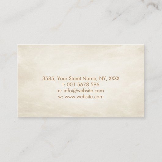 Shimmering Golden Lotus Flower Visitekaartje (Achterkant)