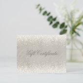 Shimmering Light Glitter Grijs Cadeaubon Briefkaart (Staand voorkant)