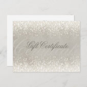 Shimmering Light Glitter Grijs Cadeaubon Briefkaart (Voorkant / Achterkant)
