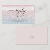 Shimmering Ocean Waters RSVP Visitekaartje (Voorkant / Achterkant)