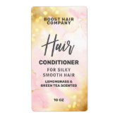 Shimmering Pink Gold Hair Product Labels (Voorkant)