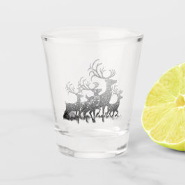 Shimmering Reindeers shot glass Shot Glas