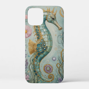Shimmering Seahorse Sanctuary iPhone 12 Mini Hoesje