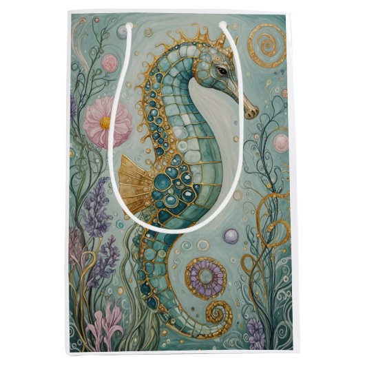 Shimmering Seahorse Sanctuary Medium Cadeauzakje (Voorkant)