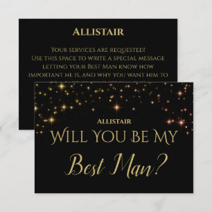 Shimmering Sparkles Wil je mijn beste man zijn? RSVP Kaartje