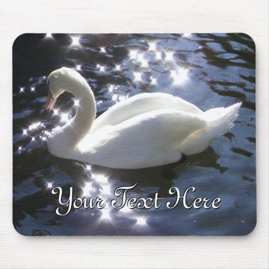 Shimmering Swan Mousepad Muismat (Voorkant)