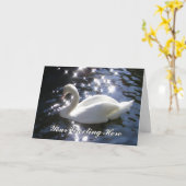 Shimmering Swan Wenskaart Kaart (Gele Bloem)