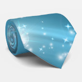 Shimmering Teal Nebula Effect Neck Tie Stropdas (Opgerold)